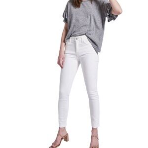 Current Elliott Skinny Denim Jeans Pockets White 25